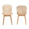 Baxton Studio Sabelle Japandi Natural Brown Mahogany and Rattan 2-Piece Dining Chair Set 232-2PC-12831-ZORO - alternate 7